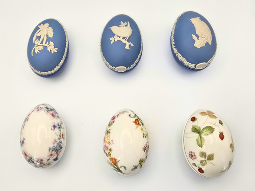 Wedgwood egg trinket boxes - egg,