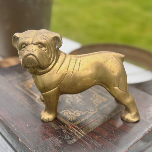 Metal english bulldog dog - english,