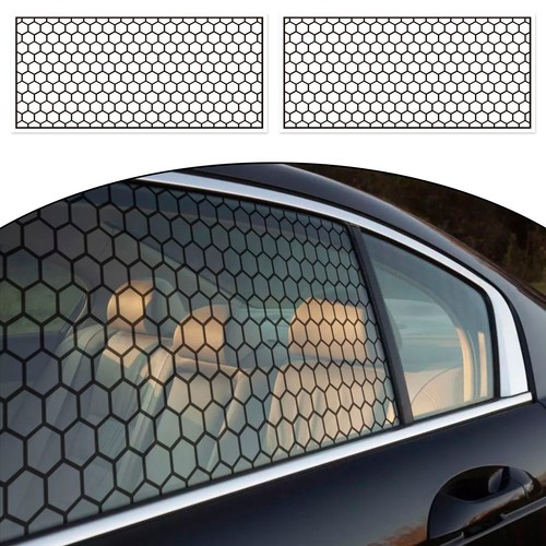 Black pvc hexagon hollow - black,