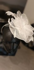 White Fascinator , Bnib .