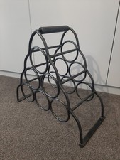 Large Metal Wine Rack Holder x6 Bottles Free Standing Kitchen Storage Display