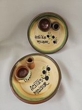 2 × Vintage CERAMIC OLIVE
