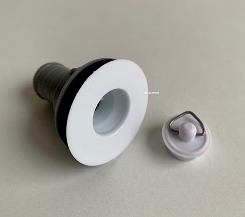 White sink waste outlet - waste, 3/4"