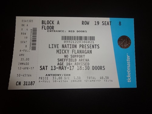 Micky flanagan used ticket - flanagan,