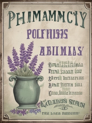 Vintage pharmacy sign french - vintage,