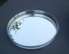 Vintage Silver Mirrored Round