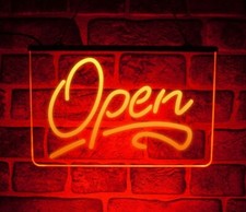 Open Neon LED Light Sign for