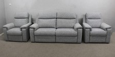 G Plan Thornbury Graphene Dusk Power 3 Seater Sofa With Power & Static Armchairs
