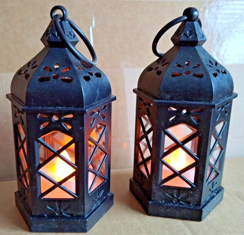 10x mini black led candle - mini,
