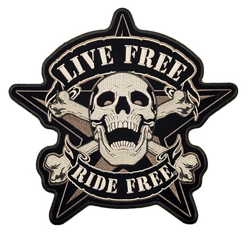 Skull bones live free - live, biker