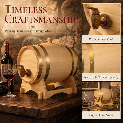 Kitchen wooden wine barrel - kitchen,