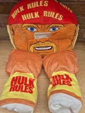 Hulk Hogan Plush Fancy Dress up Set Head and Hands Fists Gloves WWE WWF