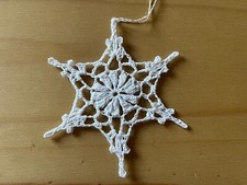 NEW Handmade Crochet Snowflake 4'' Christmas Tree Decorations/New year