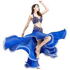 ROYAL SMEELA Belly Dance Bra Belt Skirt Belly Dance Costume Set Sequins Drill De