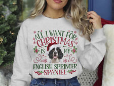 Xmas Sweatshirt Christmas Sweater English Springer Spaniel Dog Xmas Jumper Day