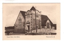 SCOTLAND - ISLAY, PORT ELLEN, TOWN HALL BY R.G.H., EARLY VIEW (REF. 032)