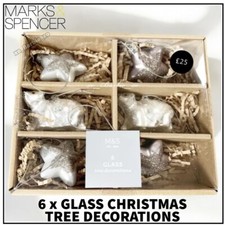 M&S Marks & Spencer Glass Xmas