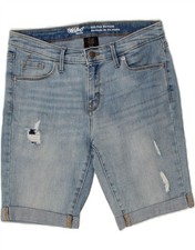 MOSSIMO Womens Mid Rise Denim Shorts US 6 Medium W28  Blue Cotton BU31