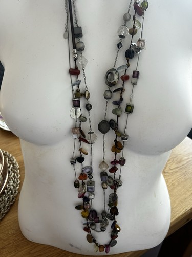 Womens long beaded necklace - long,