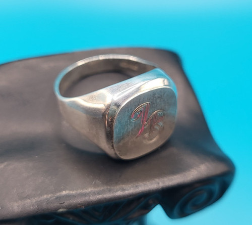 1940s german 835 silver signet - 1940s,