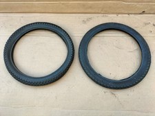 Pair Of New Unused Vintage Cycle Tyres 14 x 1 3/8 Classic Push Bike
