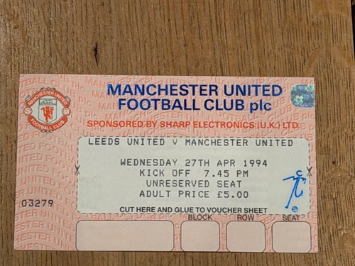 Ticket 1993 leeds - 1993/94,