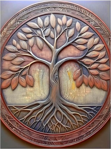 Tile mural tree - mural, life