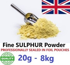 Sulphur Powder Flowers of Sulphur 99.9% PURE Garden Soil, SOAP 200g-8kg FREE P&P
