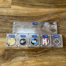LEGO Complete Set of 5 Collectable VIP Coins & Display Case / Holder
