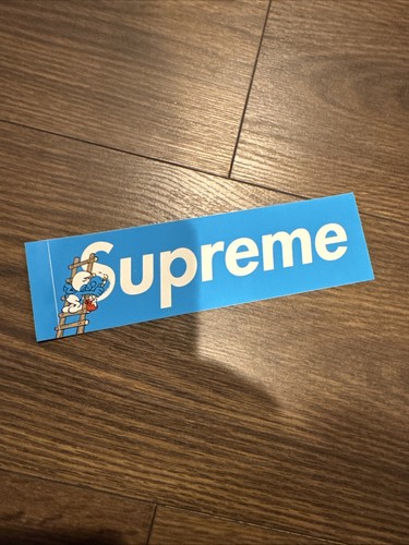 Supreme smurf box logo sticker - logo,