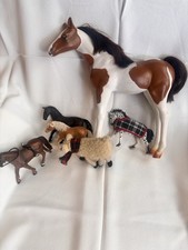 Bundle Of Farm Animal Horses Pig Sheep Cow Donkeys Toy Figures