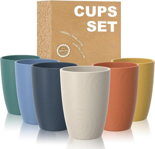 Reusable plastic cups set 6 - cups,