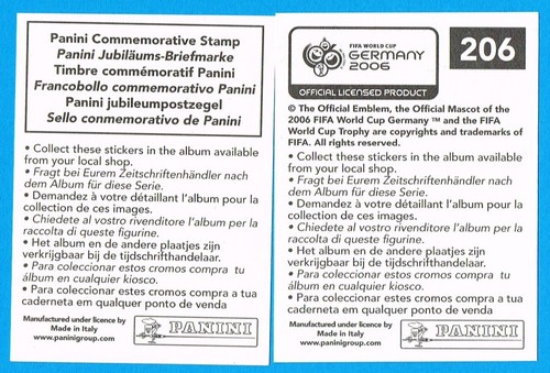 Panini fifa world cup - world, 2006