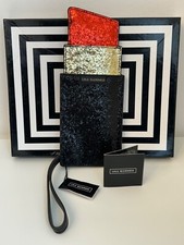 Lulu Guinness Red Lipstick Glitter Pouch Clutch Bag BNWT