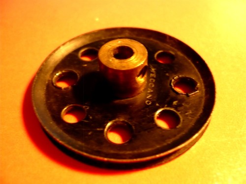 Meccano pulley part 21 - , pulley,