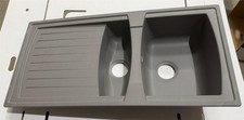 Liquida AR15GR 1.5 Bowl Composite Reversible Inset Grey Kitchen Sink - GRADED