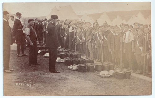 Military camp postcard - military,