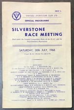 SILVERSTONE 30 Jun 1966 Vintage Sports Car Club Race Meeting Official Programme