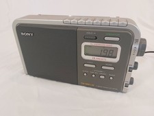 SONY ICF-M770L Portable Radio FM AM LW Digital Tuning 28 Presets Grey/Silver 