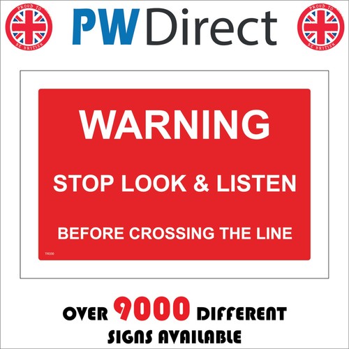 Sign warning stop look - sign,
