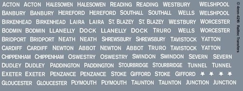 Railtec waterslide decals - , gwr
