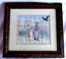 Old Vintage  Picture in Frame