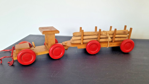 Vintage 1950s wooden log - vintage,