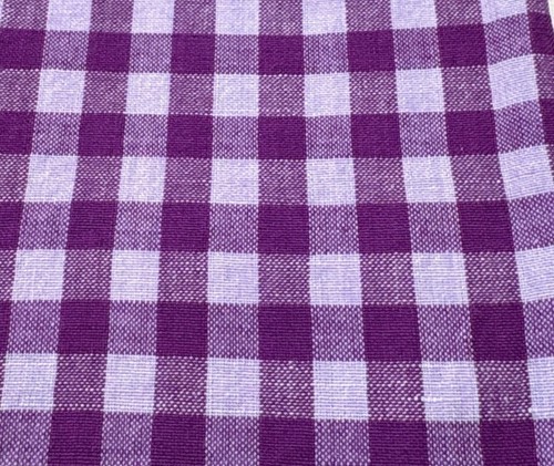 Purple gingham check cotton - purple,