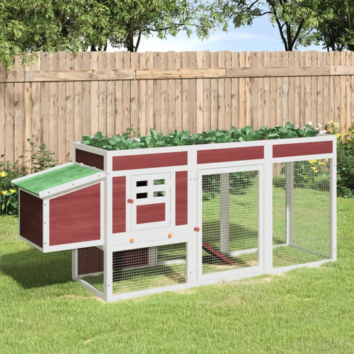 Chicken coop mocha 204x50x84cm - chicken,