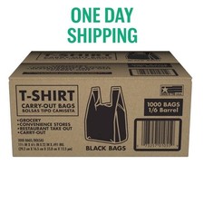 Black T-Shirt Carryout Bags