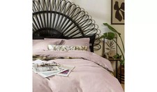 SAVE 50% - Habitat Cotton Textured Print Pink Bedding Set - Double(1922)