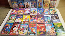 Vintage Disney VHS Collection ALL TESTED 29 Tapes Clamshell Rare Lot