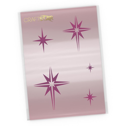 Christmas stars stencil - stencil,