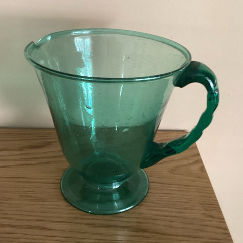 Green glass jug - green,